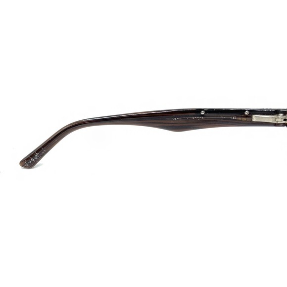 Prada VPR 01M Brown Striped Silver Rectangle Eyeglasses Frames 52-15 140 Italy - Picture 10 of 12